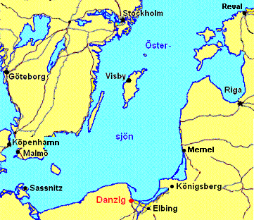 Bild 1  Karta över Östersjön
